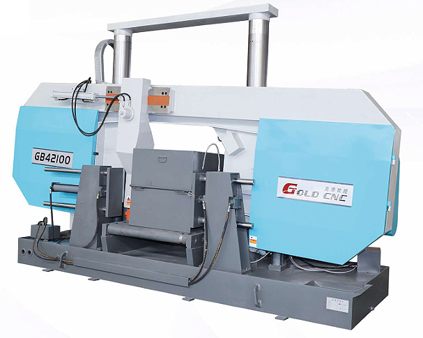 GB42100 GoldCNC — мостовой ленточнопильный станок для тяжёлой резки
